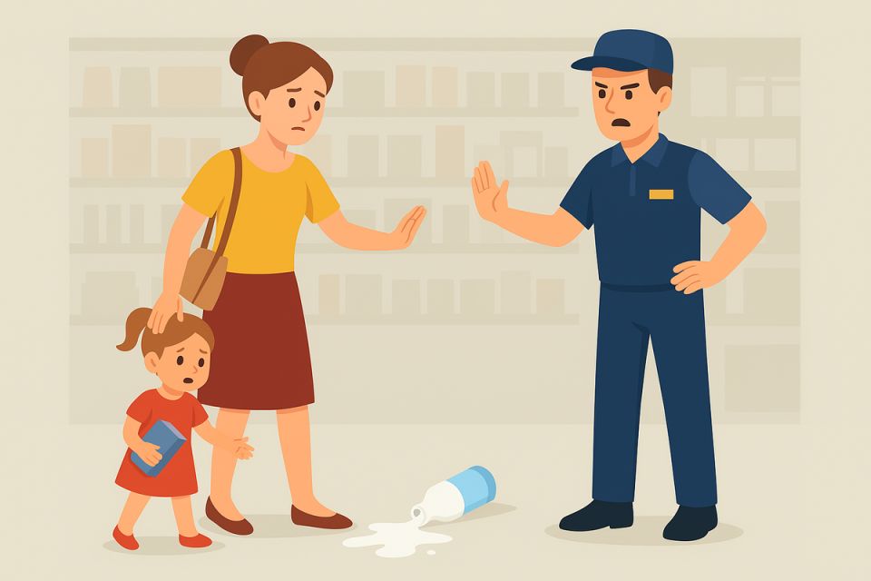 Необычные ситуации в магазинах: Как реагируют родители на действия своих детей