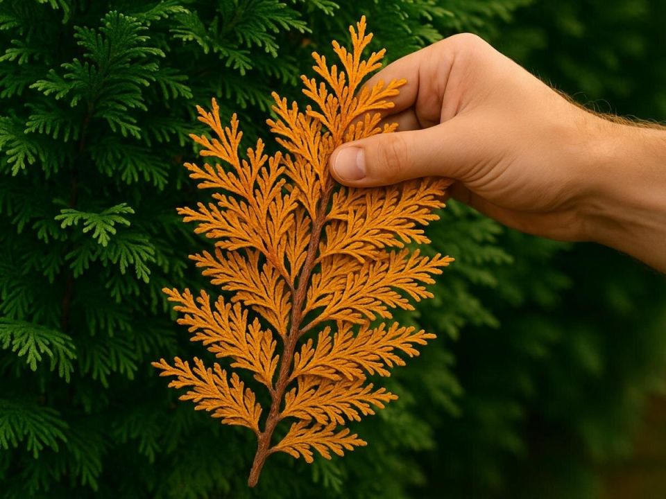 Почему туи и сосны осенью желтеют: мифы и реальность