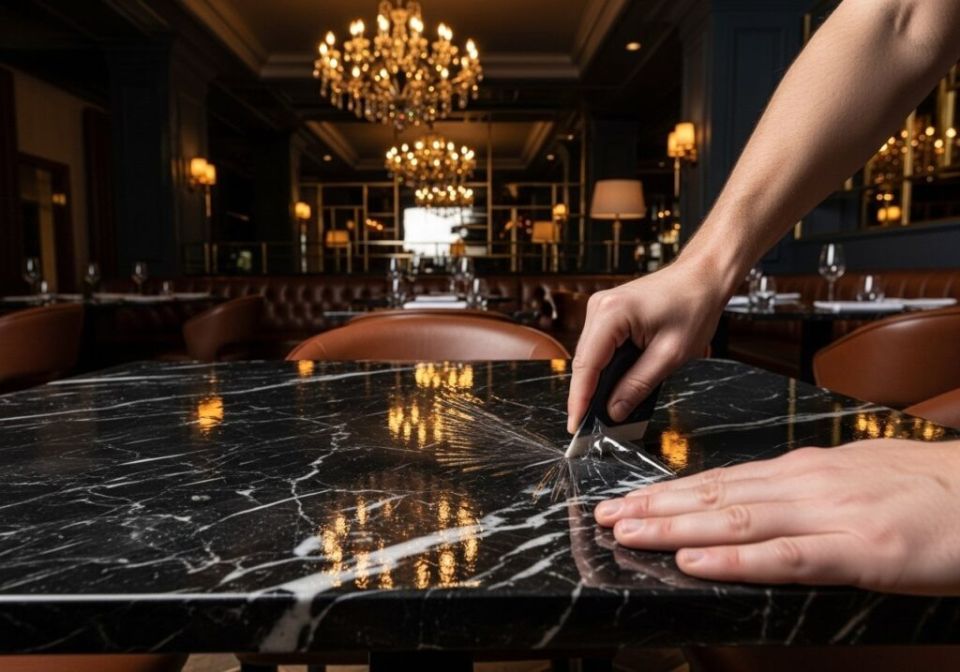 Устойчивые мраморные столешницы: как защитить интерьер ресторана от разрушения