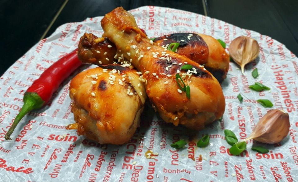 Куриные ножки в медово-соевом маринаде