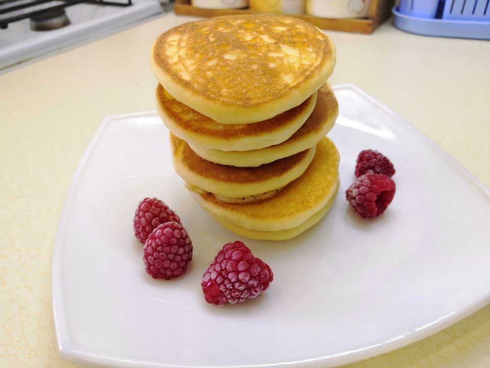 Воздушные оладьи с греческим йогуртом