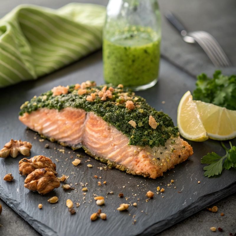 Суперужин: запечённый лосось с зелёной корочкой для идеального восстановления