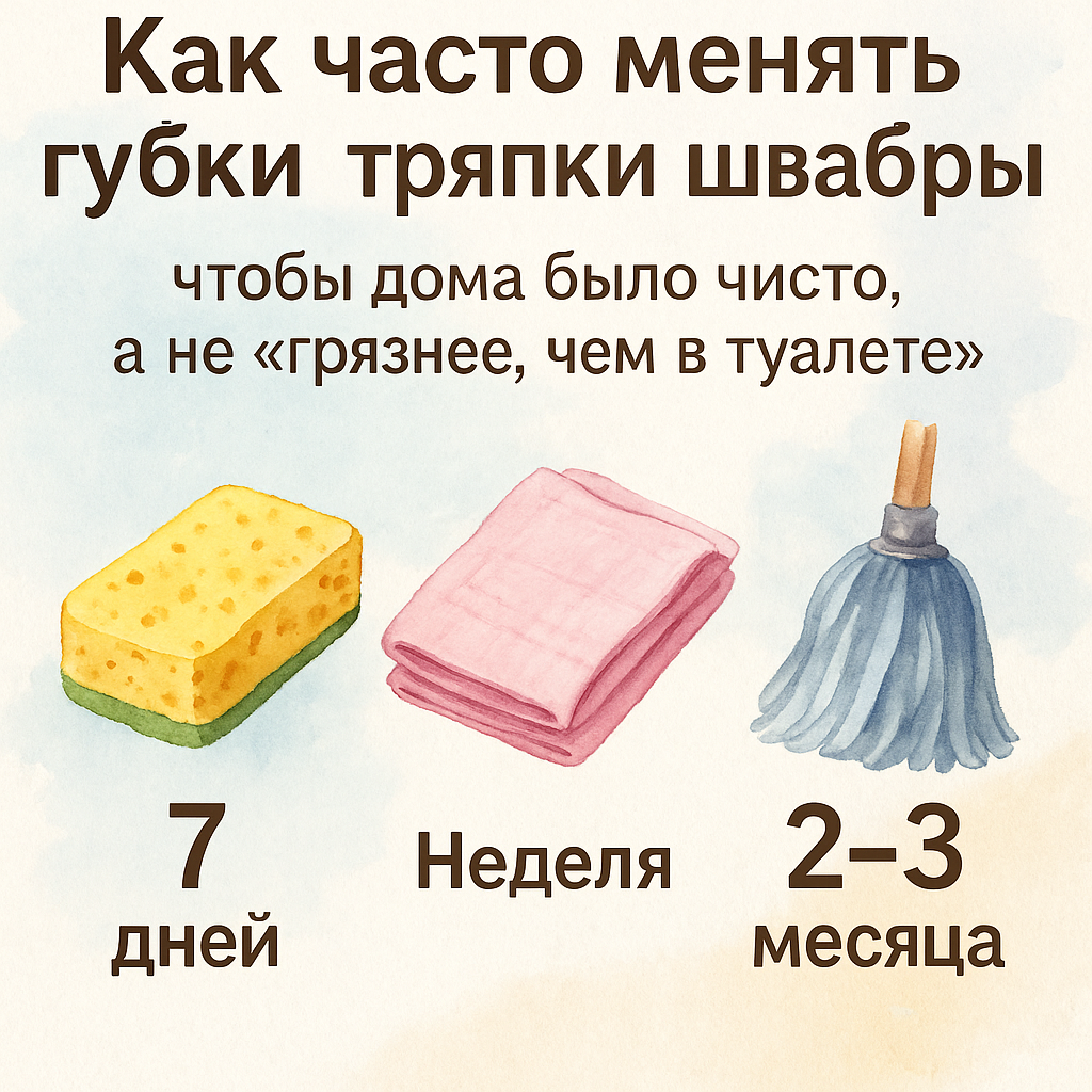 Вы не поверите: как часто менять губки, тряпки и швабры — 5 правил для здоровья дома