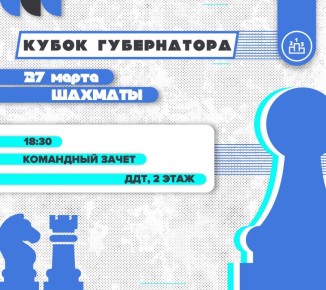 Кубок Губернатора. Командный зачет по шахматам!