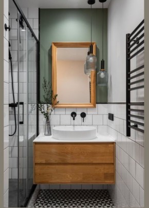 Скандинавский стиль: создаем уютную ванную с яркими акцентами