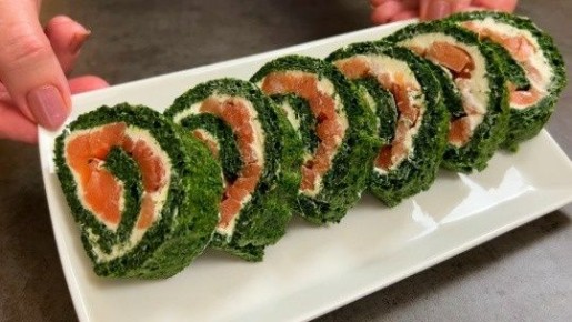 Восхитительный рулет из шпината и рыбы: закуска, которая украсит любой стол
