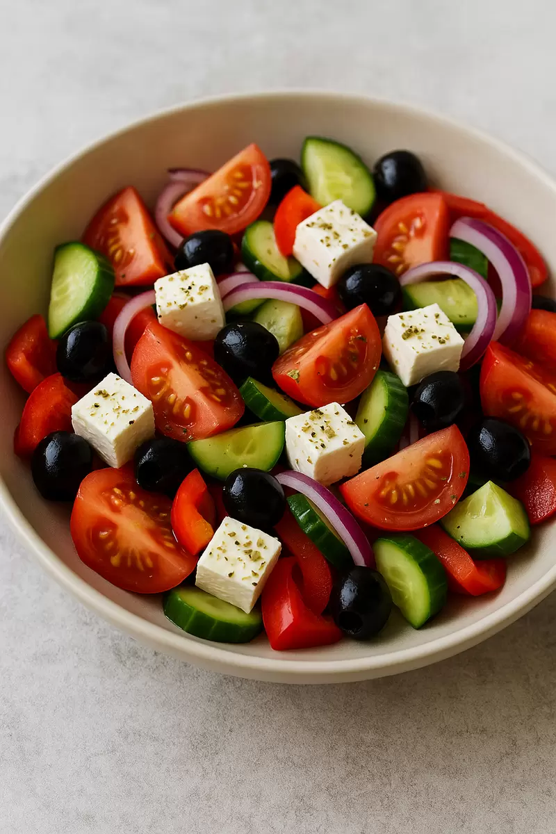 Легкость греческого салата в новогоднем меню