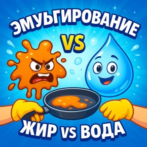 Эмульгирование: как совместить несоединимое и облегчить свой быт