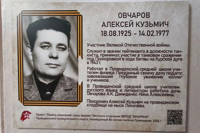 В провиденской школе появилась памятная табличка в честь учителя-ветерана ВОВ, сообщает ИА "Чукотка" В провиденской школе появилась памятная табличка в честь учителя-ветерана ВОВ, сообщает ИА "Чукотка"