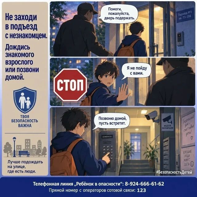 Следственное управление СК России по Чукотскому автономному округу напоминает о важности соблюдения правил личной безопасности несовершеннолетними при взаимодействии с незнакомыми лицами Следственное управление СК России по Чукотскому автономному округу напоминает о важности соблюдения правил личной безопасности несовершеннолетними при взаимодействии с незнакомыми лицами
