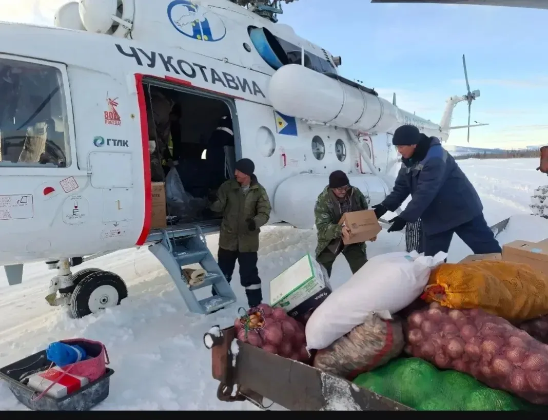 Продолжается доставка продовольствия в сёла Анадырского муниципального округа